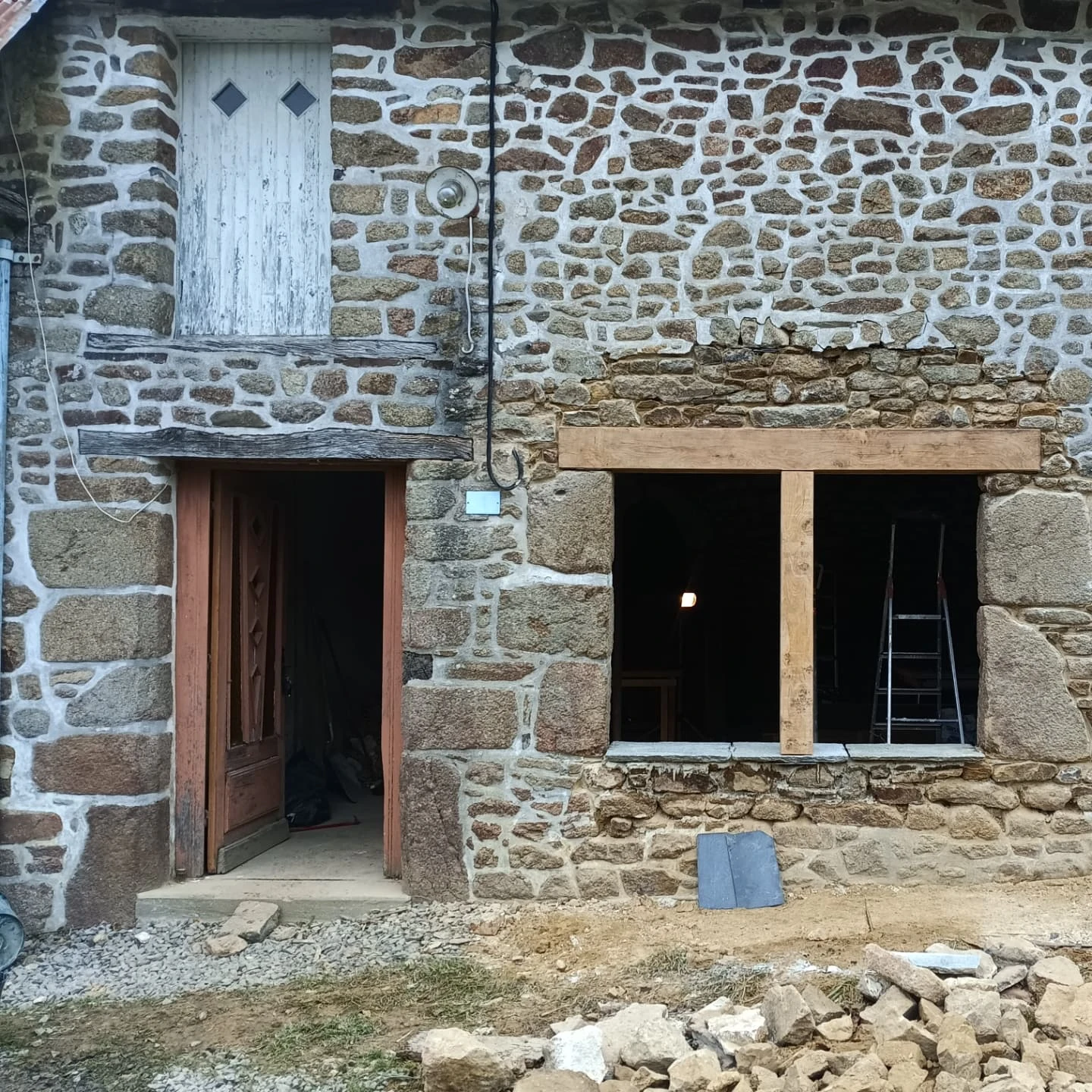 Nouvelle ouverture avec linteau bois